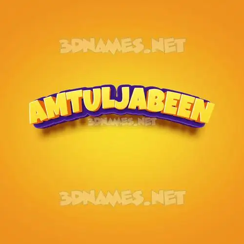 amtuljabeen in Orange Toon style - 3D name wallpaper amtuljabeen in Orange Toon style - 3D name wallpaper