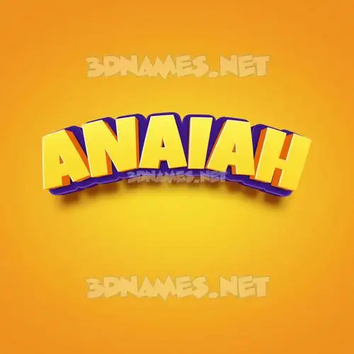 anaiah in Orange Toon style - 3D name wallpaper