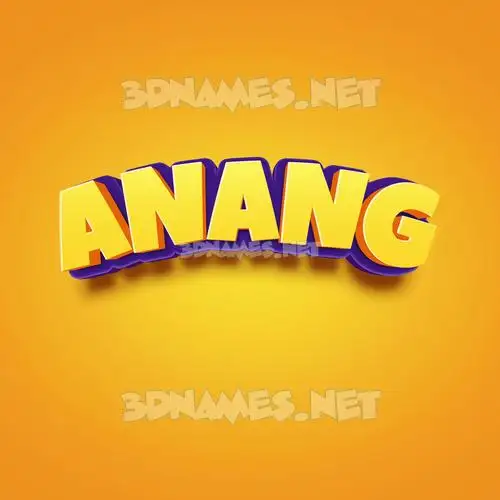 anang in Orange Toon style - 3D name wallpaper