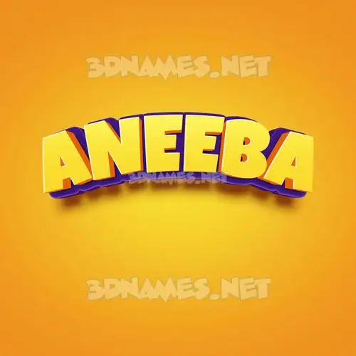 aneeba in Orange Toon style - 3D name wallpaper aneeba in Orange Toon style - 3D name wallpaper