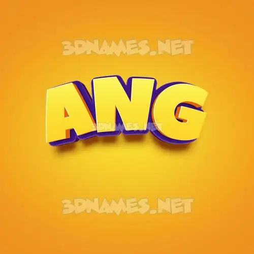 ang in Orange Toon style - 3D name wallpaper