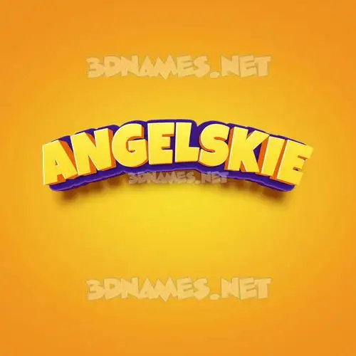 angelskie in Orange Toon style - 3D name wallpaper angelskie in Orange Toon style - 3D name wallpaper