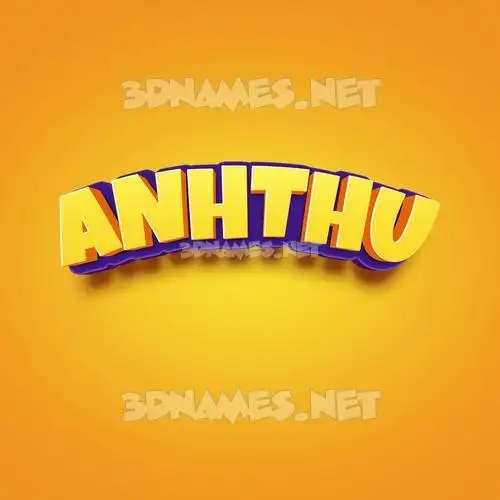 anhthu in Orange Toon style - 3D name wallpaper anhthu in Orange Toon style - 3D name wallpaper