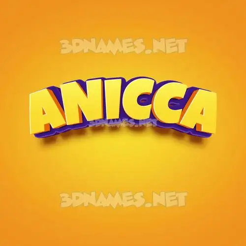 anicca in Orange Toon style - 3D name wallpaper anicca in Orange Toon style - 3D name wallpaper