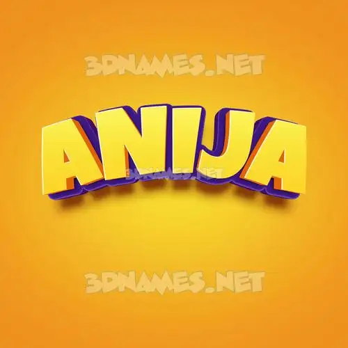anija in Orange Toon style - 3D name wallpaper