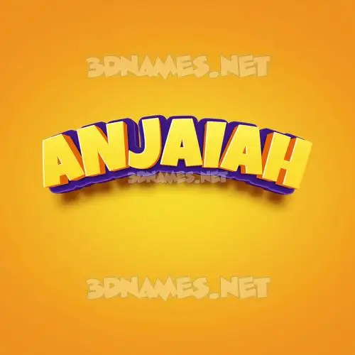 anjaiah in Orange Toon style - 3D name wallpaper