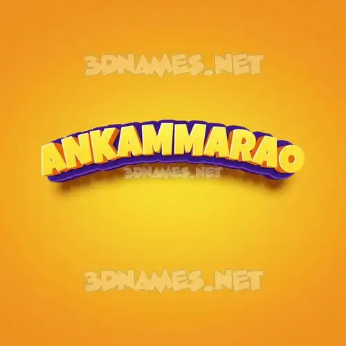 ankammarao in Orange Toon style - 3D name wallpaper