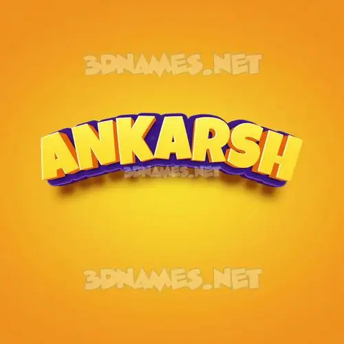 ankarsh in Orange Toon style - 3D name wallpaper