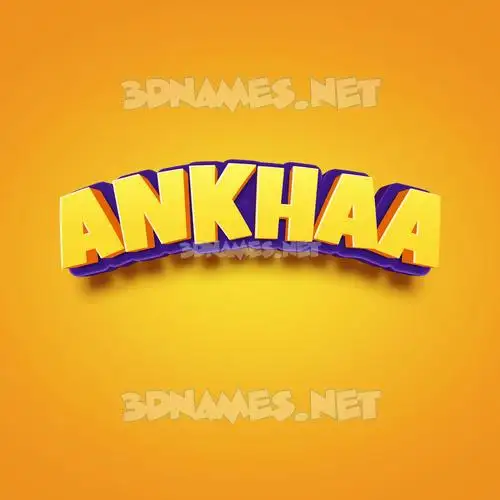 ankhaa in Orange Toon style - 3D name wallpaper