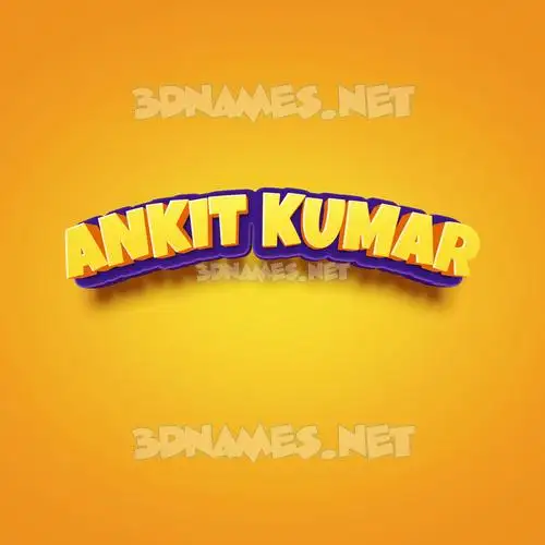 ankit kumar in Orange Toon style - 3D name wallpaper