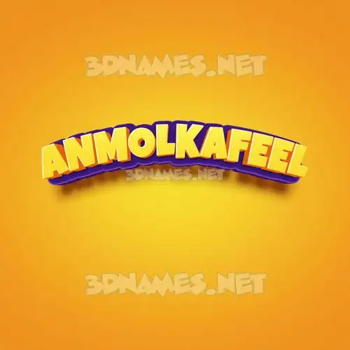 anmolkafeel in Orange Toon style - 3D name wallpaper