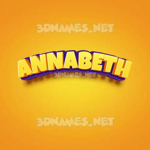 annabeth in Orange Toon style - 3D name wallpaper