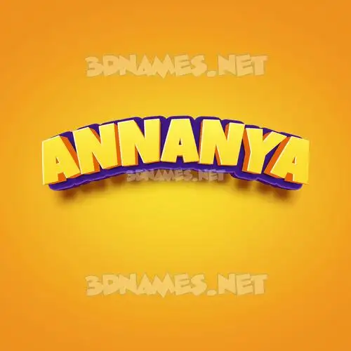 annanya in Orange Toon style - 3D name wallpaper