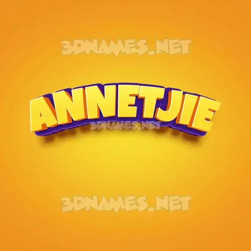 annetjie in Orange Toon style - 3D name wallpaper