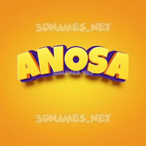 anosa in Orange Toon style - 3D name wallpaper