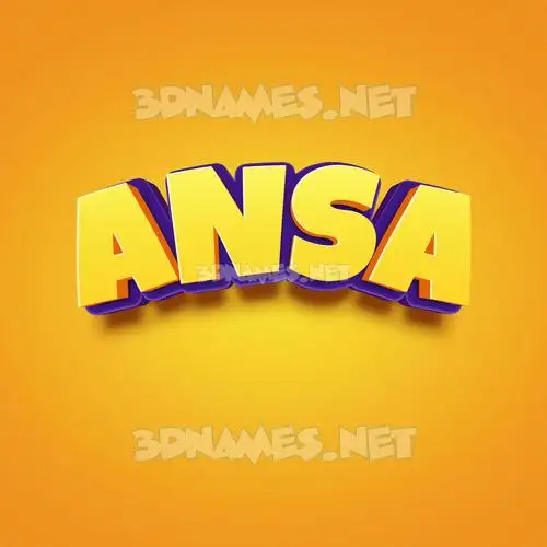 ansa in Orange Toon style - 3D name wallpaper ansa in Orange Toon style - 3D name wallpaper