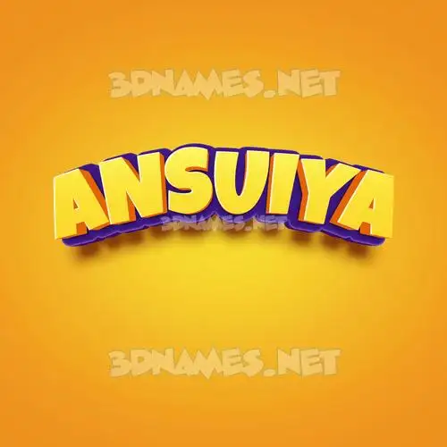 ansuiya in Orange Toon style - 3D name wallpaper
