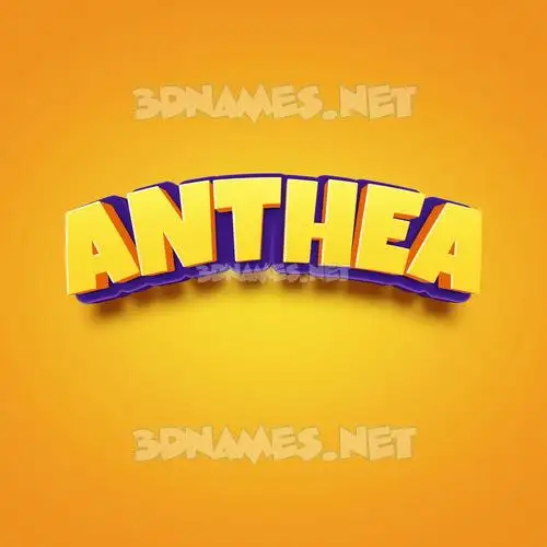 anthea in Orange Toon style - 3D name wallpaper