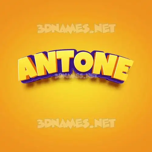 antone in Orange Toon style - 3D name wallpaper