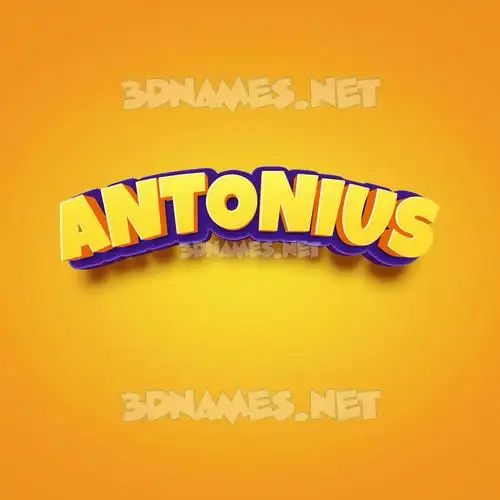 antonius in Orange Toon style - 3D name wallpaper