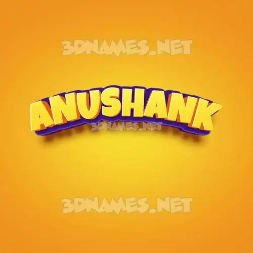 anushank in Orange Toon style - 3D name wallpaper