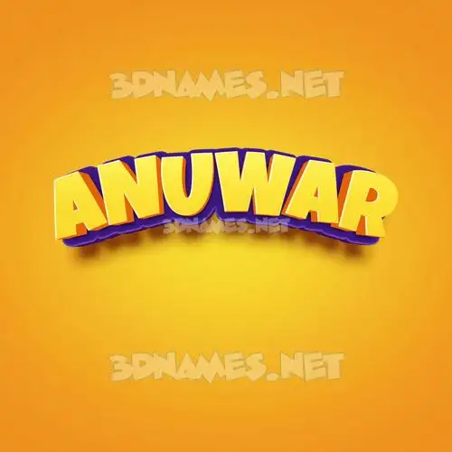anuwar in Orange Toon style - 3D name wallpaper anuwar in Orange Toon style - 3D name wallpaper