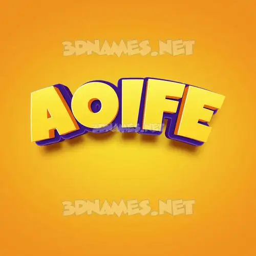 aoife in Orange Toon style - 3D name wallpaper