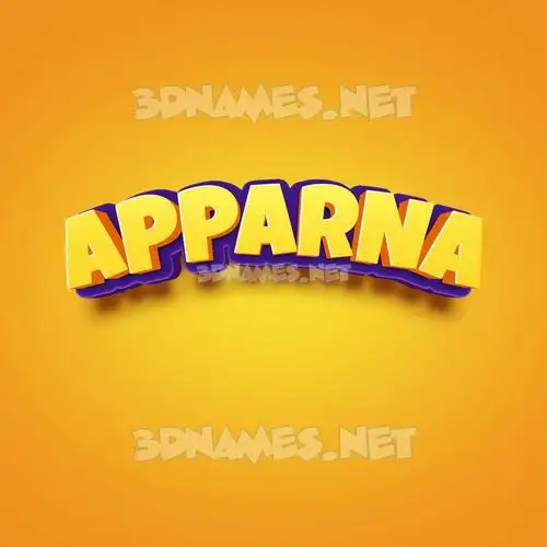 apparna in Orange Toon style - 3D name wallpaper