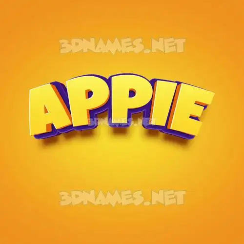 appie in Orange Toon style - 3D name wallpaper