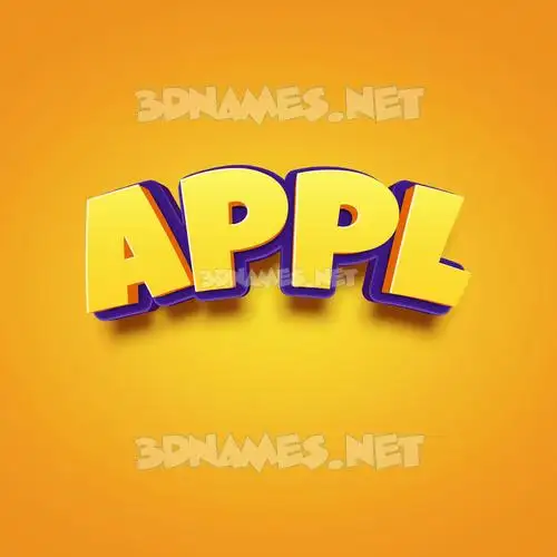 appl in Orange Toon style - 3D name wallpaper appl in Orange Toon style - 3D name wallpaper
