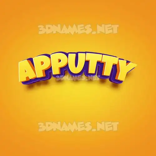 apputty in Orange Toon style - 3D name wallpaper
