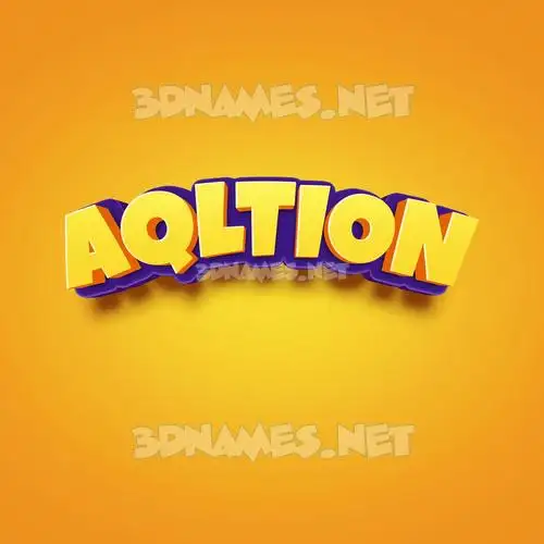 aqltion in Orange Toon style - 3D name wallpaper aqltion in Orange Toon style - 3D name wallpaper