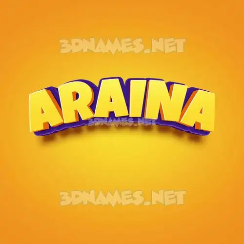 araina in Orange Toon style - 3D name wallpaper araina in Orange Toon style - 3D name wallpaper