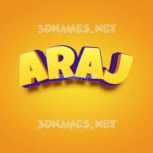 araj in Orange Toon style - 3D name wallpaper araj in Orange Toon style - 3D name wallpaper
