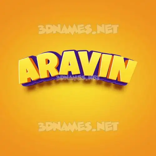 aravin in Orange Toon style - 3D name wallpaper aravin in Orange Toon style - 3D name wallpaper