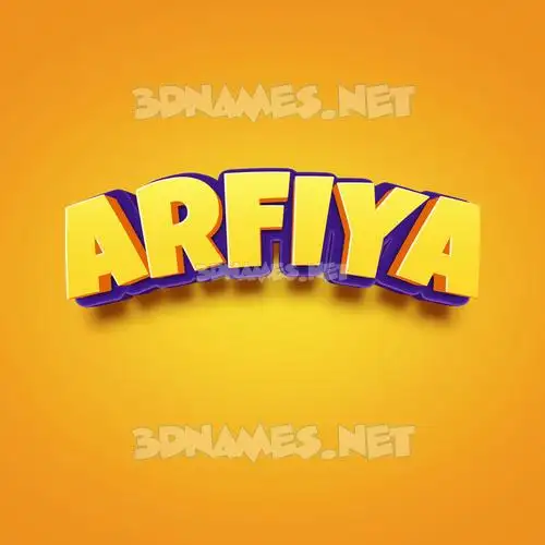 arfiya in Orange Toon style - 3D name wallpaper arfiya in Orange Toon style - 3D name wallpaper