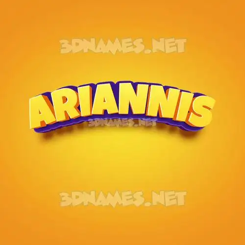 ariannis in Orange Toon style - 3D name wallpaper