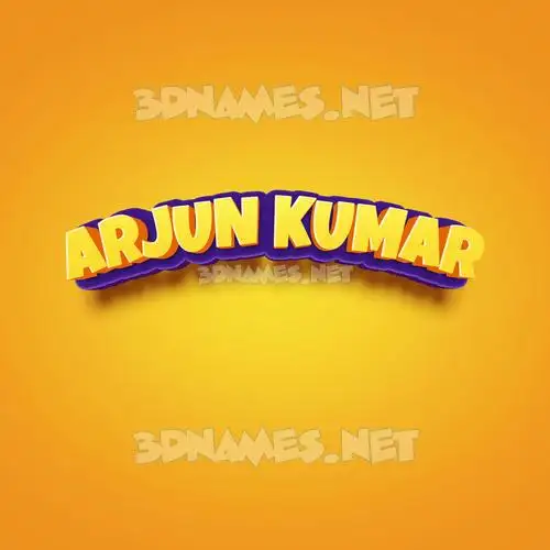 arjun kumar in Orange Toon style - 3D name wallpaper