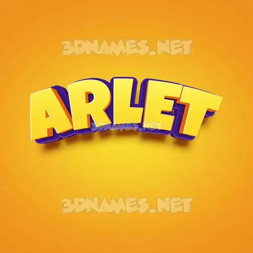 arlet in Orange Toon style - 3D name wallpaper arlet in Orange Toon style - 3D name wallpaper