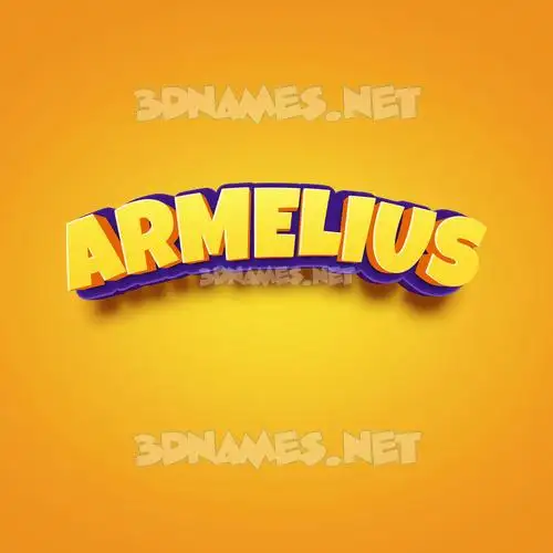 armelius in Orange Toon style - 3D name wallpaper