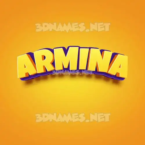 armina in Orange Toon style - 3D name wallpaper