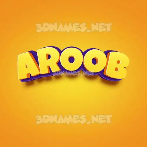 aroob in Orange Toon style - 3D name wallpaper aroob in Orange Toon style - 3D name wallpaper