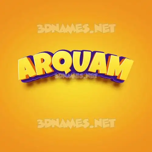 arquam in Orange Toon style - 3D name wallpaper arquam in Orange Toon style - 3D name wallpaper