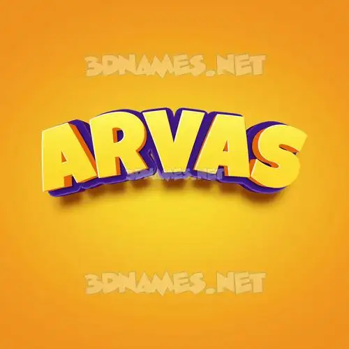 arvas in Orange Toon style - 3D name wallpaper arvas in Orange Toon style - 3D name wallpaper