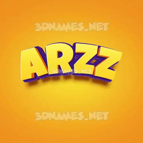arzz in Orange Toon style - 3D name wallpaper arzz in Orange Toon style - 3D name wallpaper