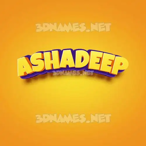 ashadeep in Orange Toon style - 3D name wallpaper