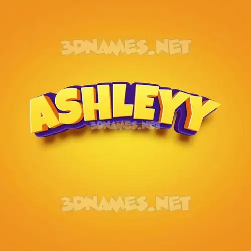 ashleyy in Orange Toon style - 3D name wallpaper