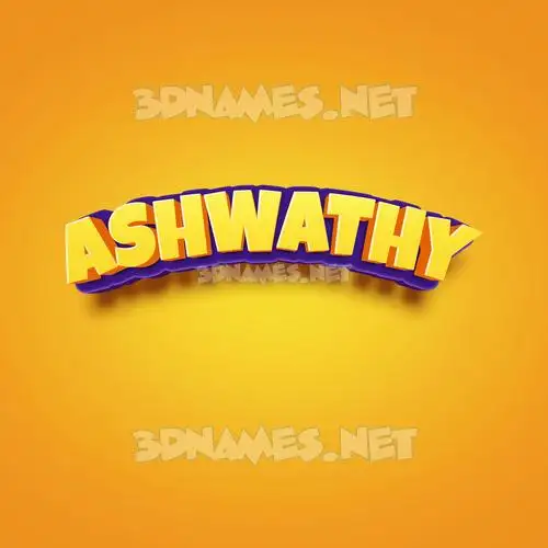ashwathy in Orange Toon style - 3D name wallpaper