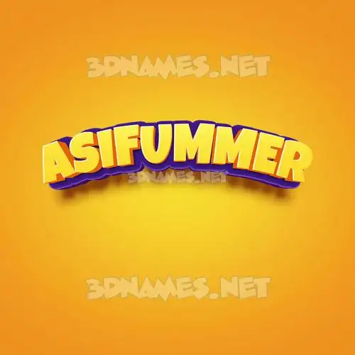 asifummer in Orange Toon style - 3D name wallpaper