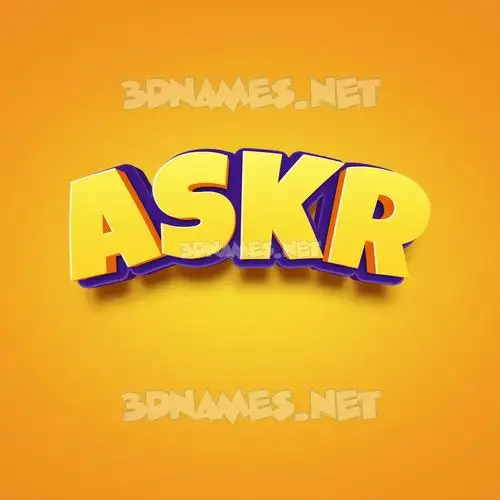 askr in Orange Toon style - 3D name wallpaper askr in Orange Toon style - 3D name wallpaper